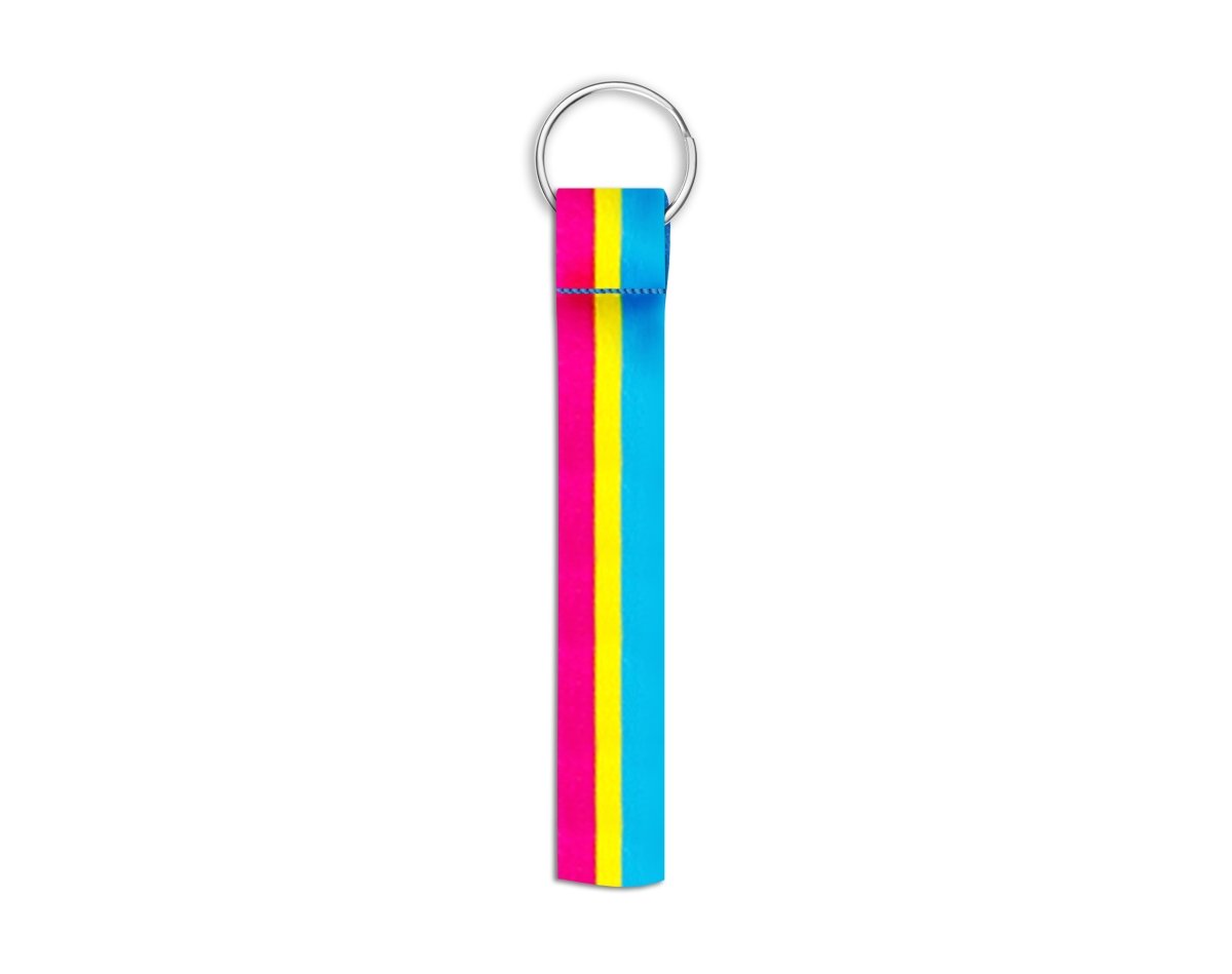 5/10/25/100 Bulk Pansexual Flag Lanyard Style Keychains