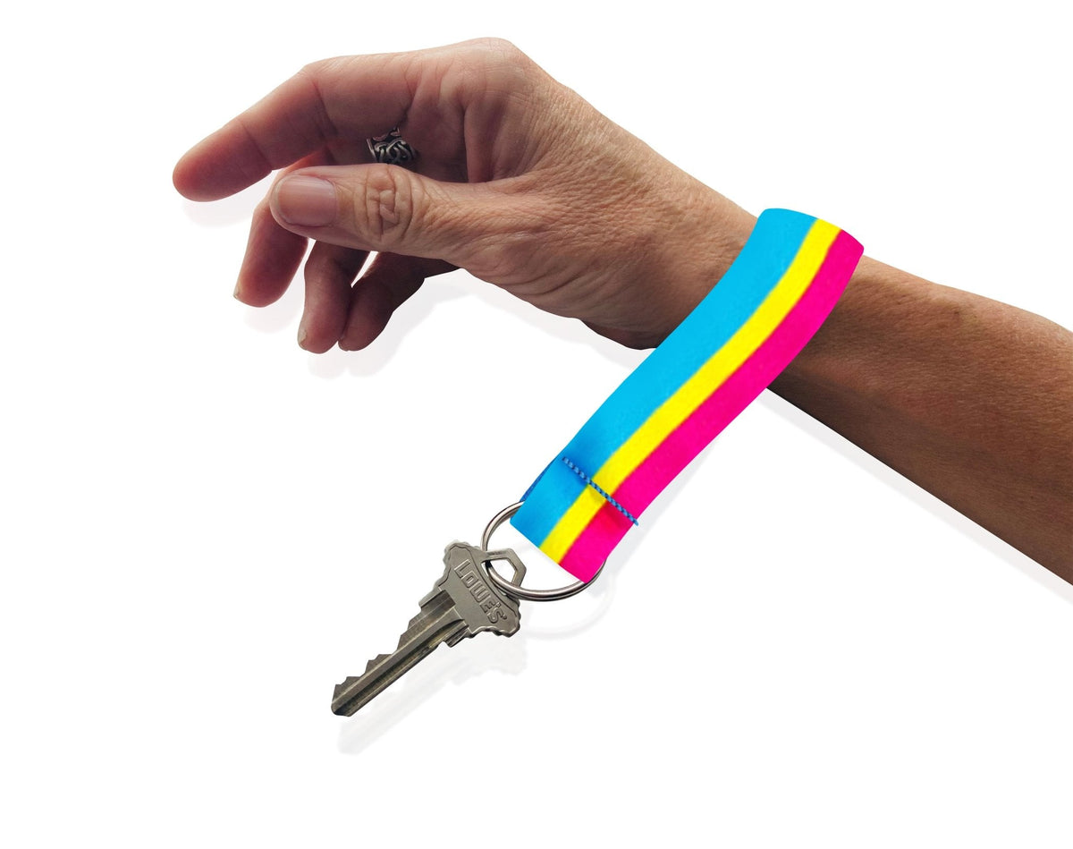 5/10/25/100 Bulk Pansexual Flag Lanyard Style Keychains