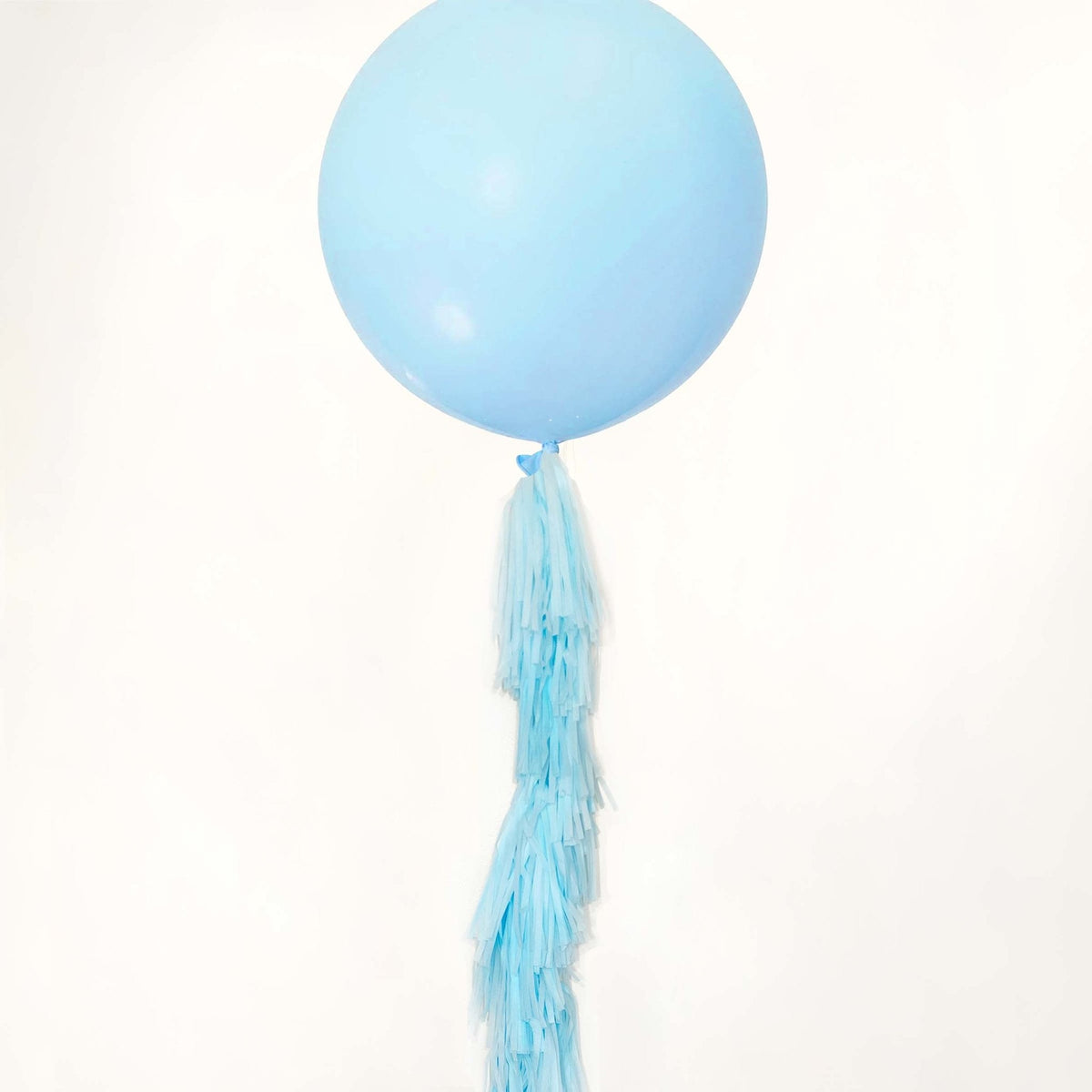 DIY Pastel Blue Tassel Tail Kit | Paper Fringe Garland & Balloon Decor