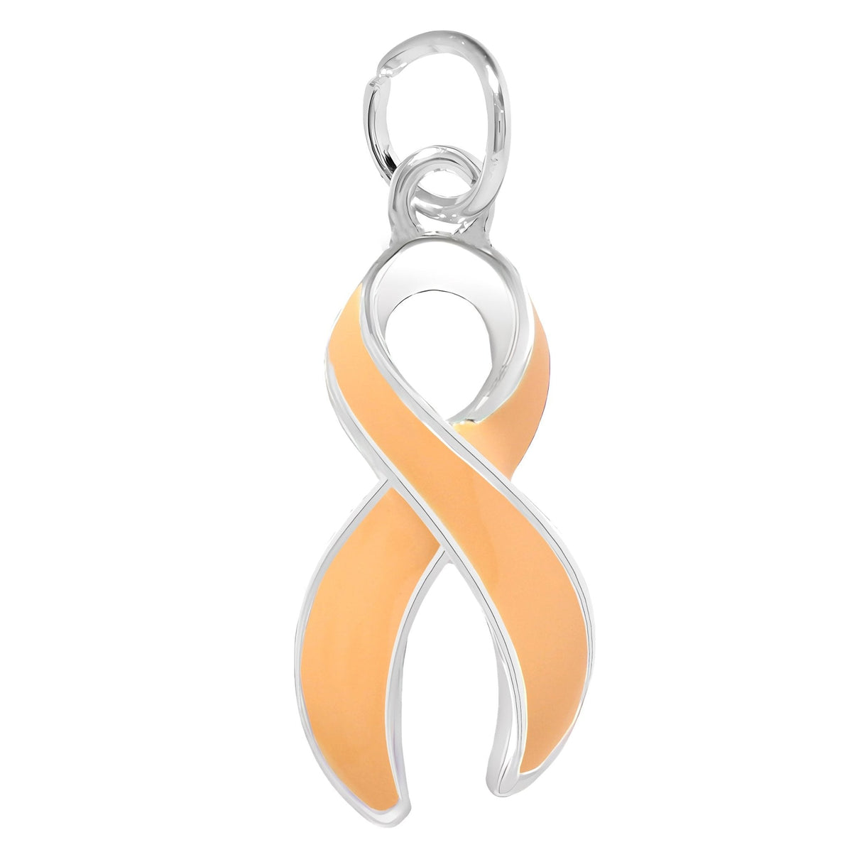 5/10/25/100 Bulk Peach Ribbon Charms