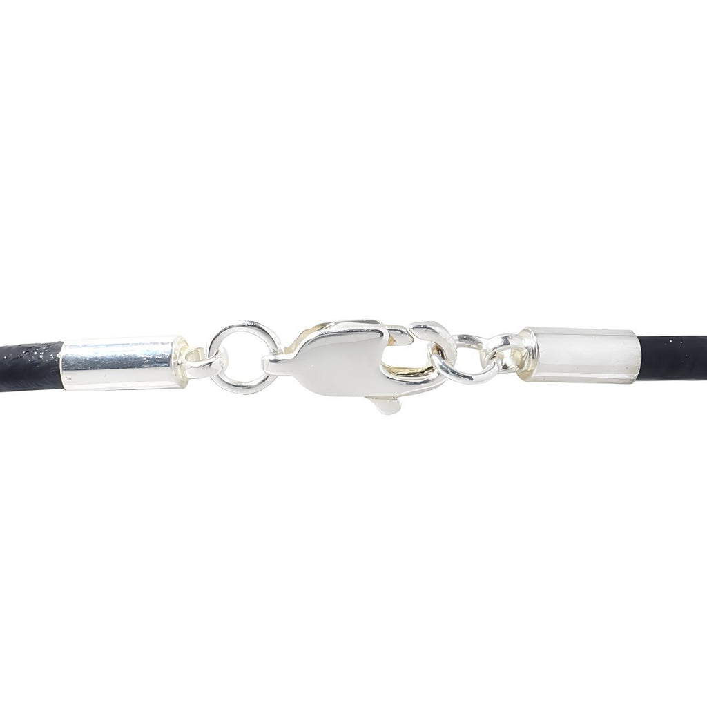 Deaf I Love You Sign Heart Charm Black Cord Bracelets