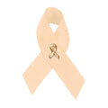 1/25/100/500 Bulk Satin Peach Ribbon Awareness Pins