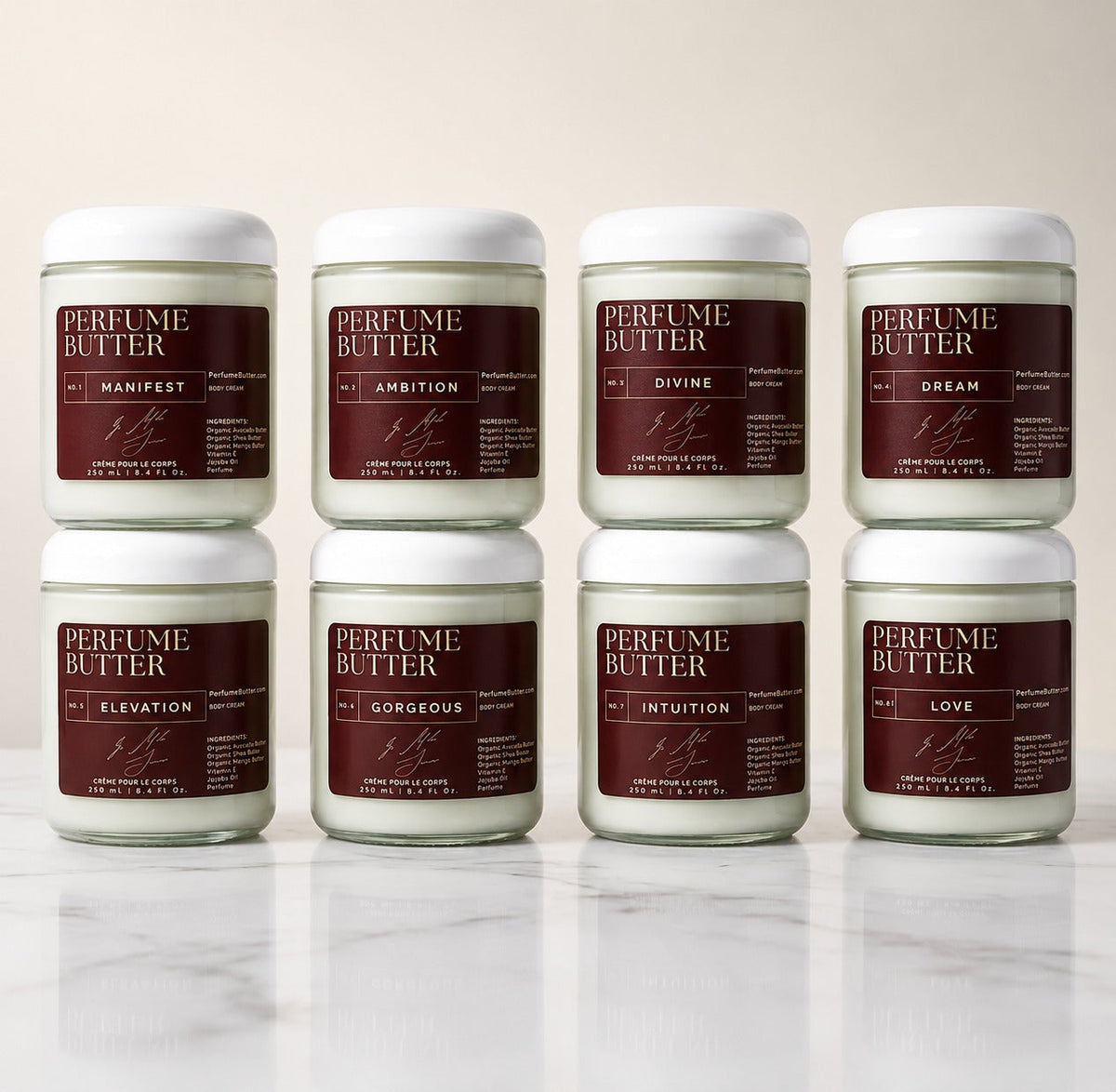 FULL Size Perfume Butter– Fragrance-Infused Hydrating Skin Moisturizer (8 Signature Scents)