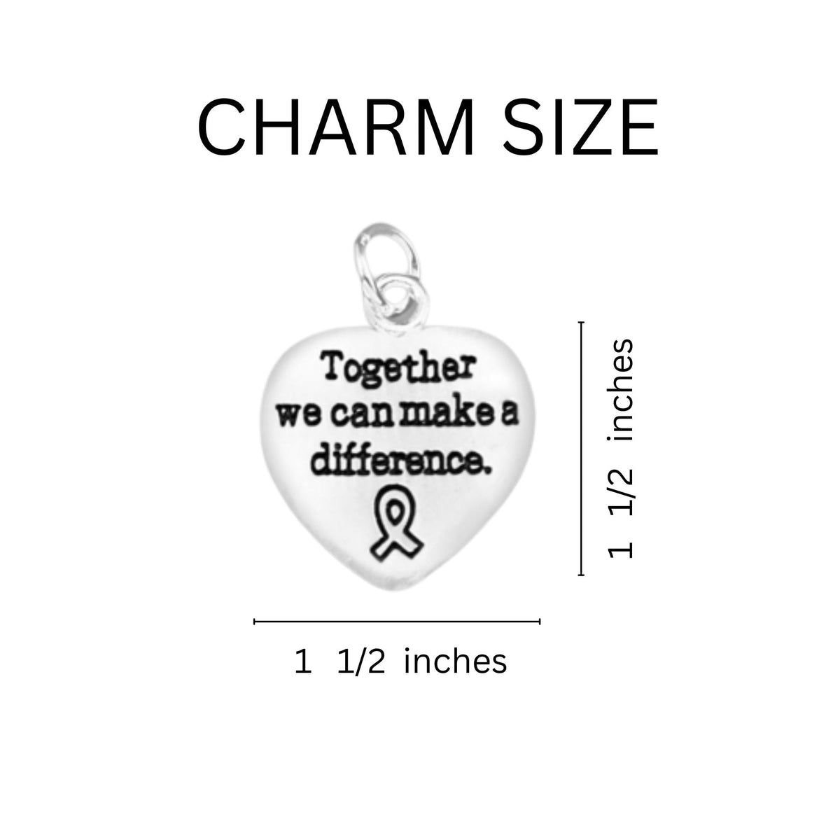Pink & Blue Ribbon Big Heart Key Chains