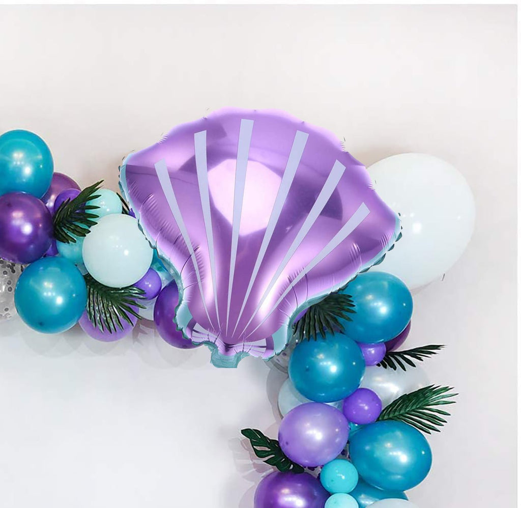 Pink & Purple Seashell Foil Balloons – 2 Pack | Ellie’s Party Supply