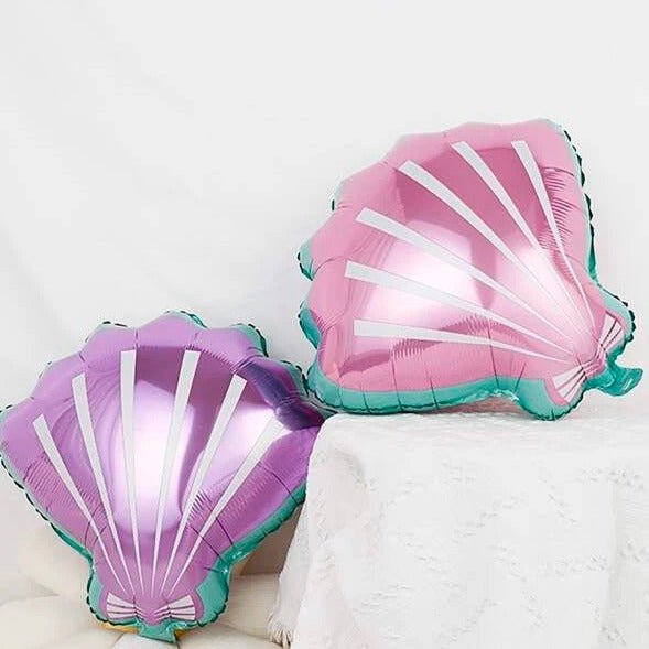 Pink & Purple Seashell Foil Balloons – 2 Pack | Ellie’s Party Supply