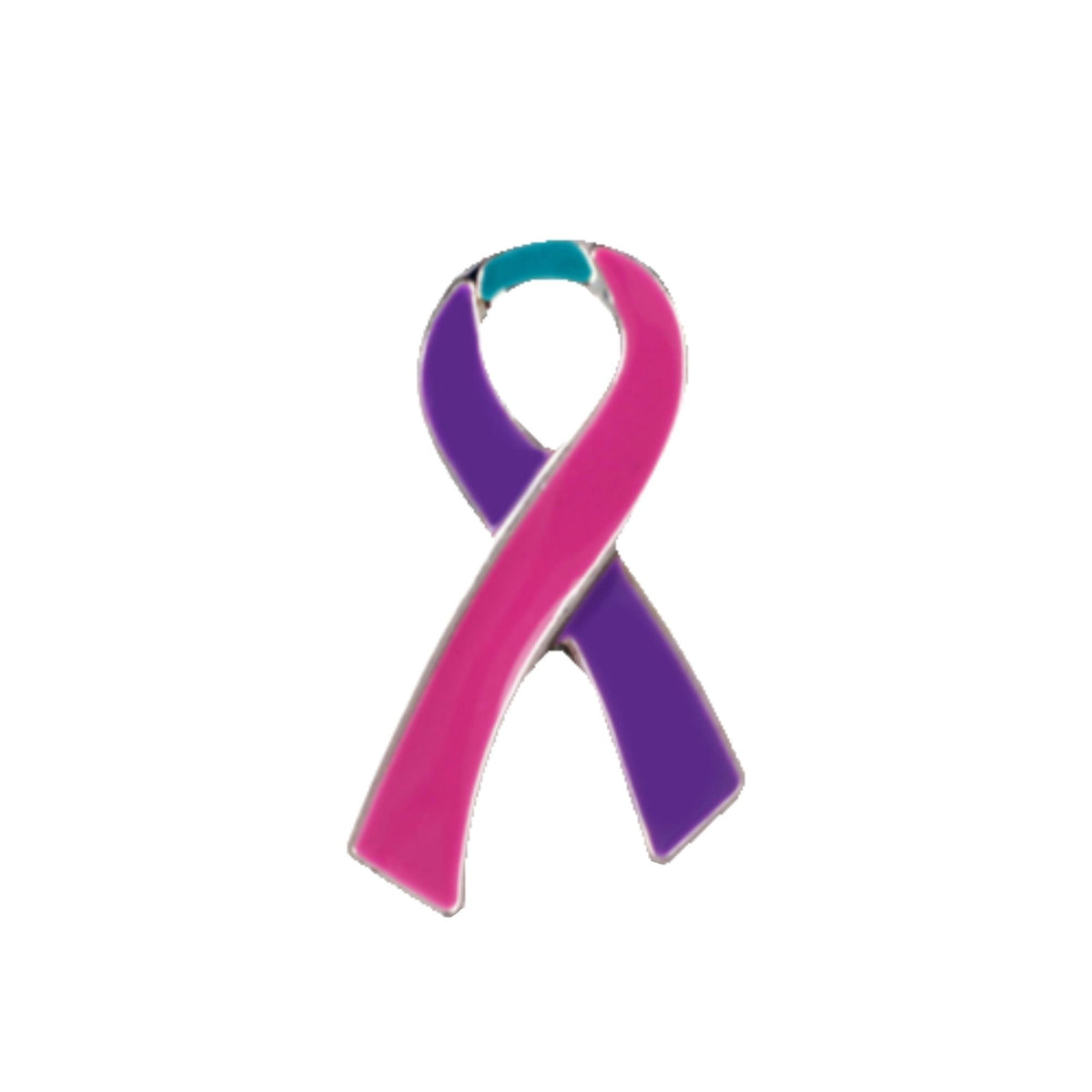 1/10/25/100 Bulk Large Pink & Purple & Teal Ribbon Pins