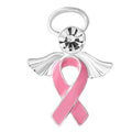 1/10/25/100 Bulk Pink Ribbon Angel Pins