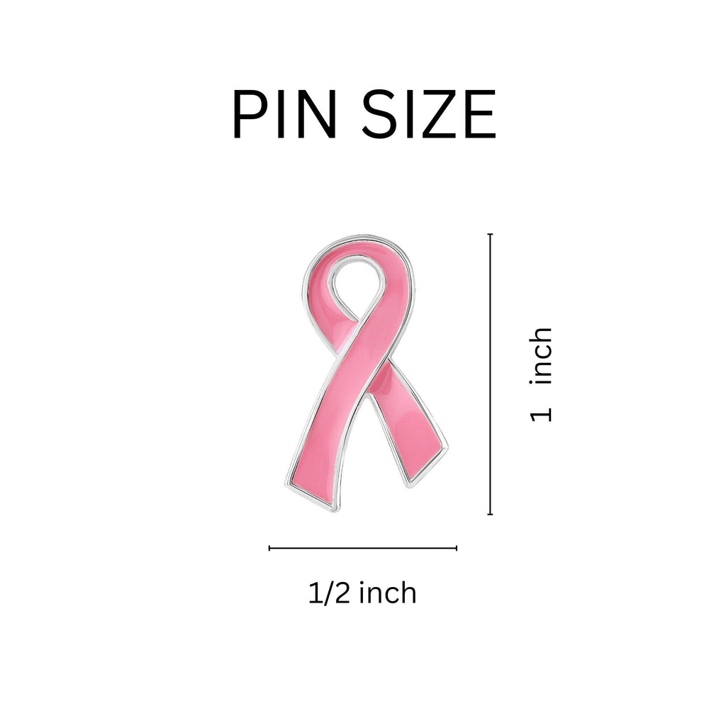 Pink Ribbon Flat Style Pin Counter Display (12 Cards)