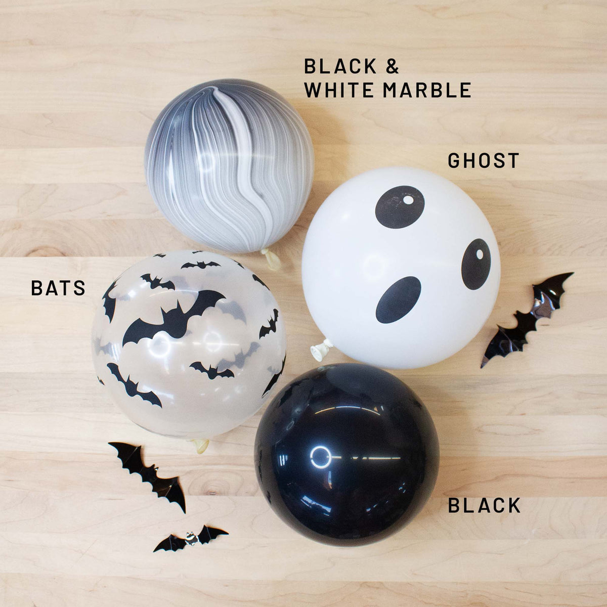 Premium Black Latex Balloon Cluster (5", 11” and 17”)