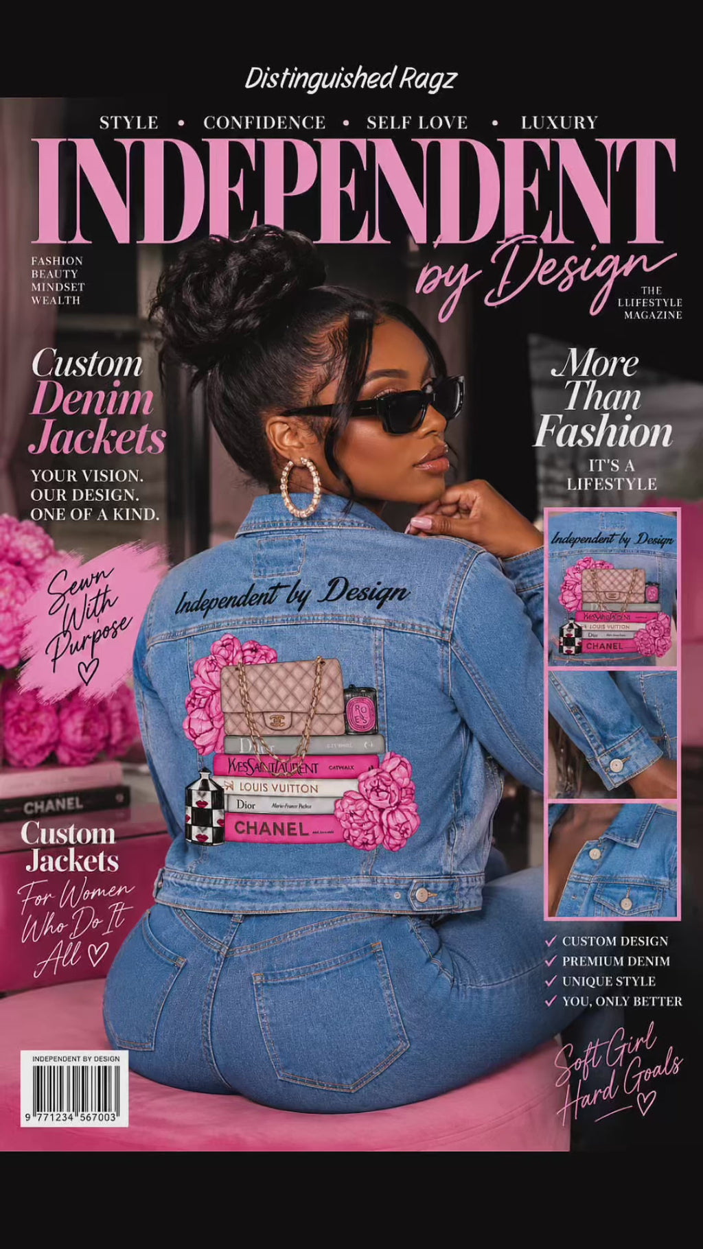 Distinguished Ragz "Unapologetically" Denim Classic-Cut Jacket