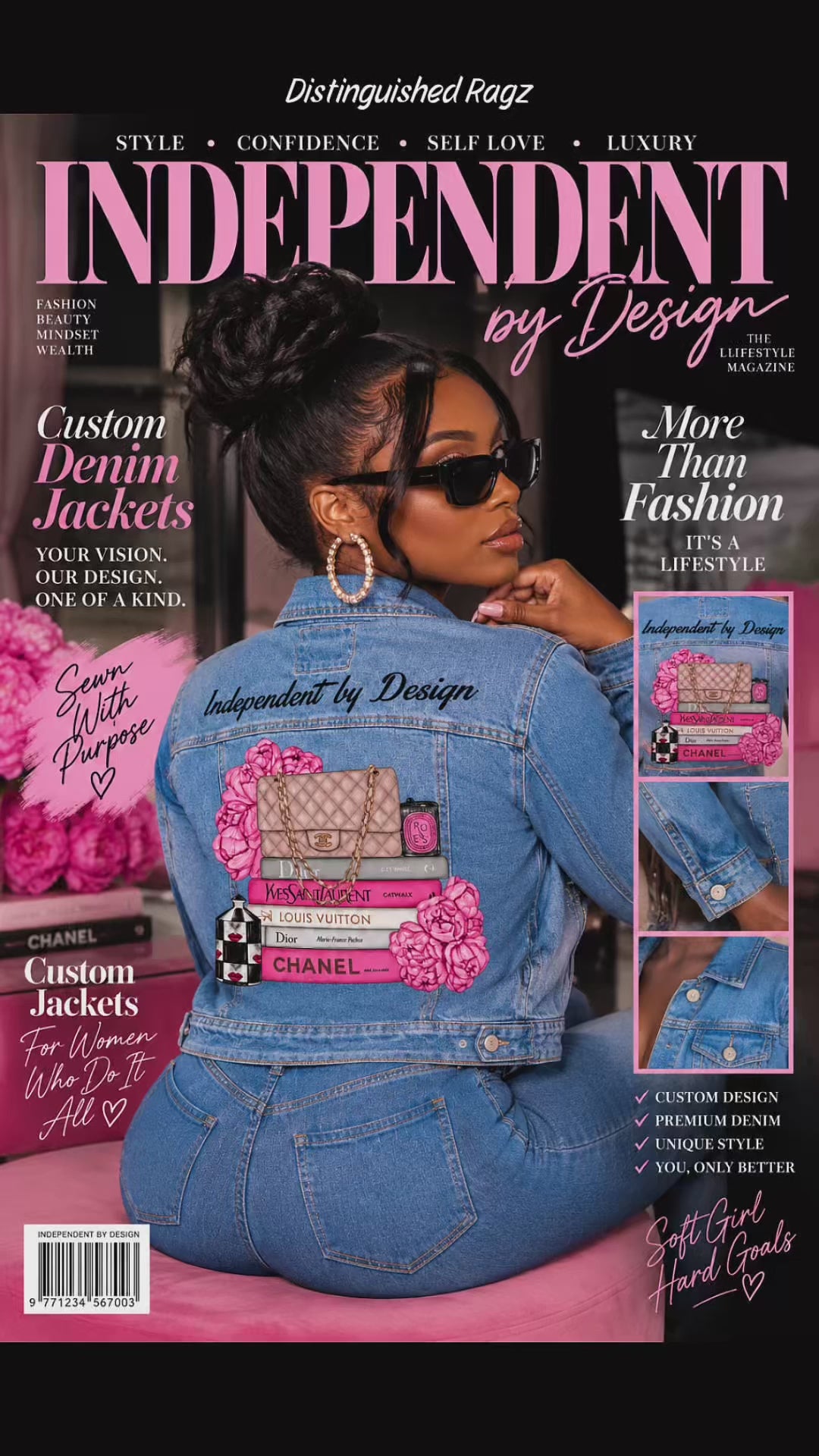 Distinguished Ragz "Unapologetically" Denim Classic-Cut Jacket