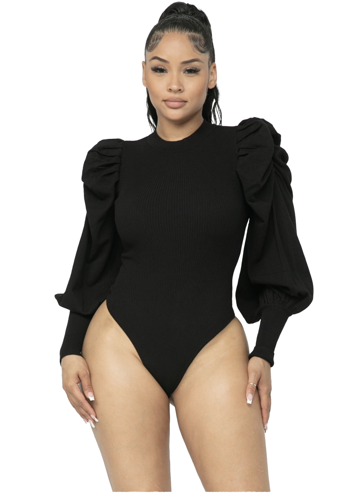 Puff Sleeve Knit Bodysuit