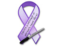 50 Purple Ribbon Paper Donation Ribbons (50/Pack)