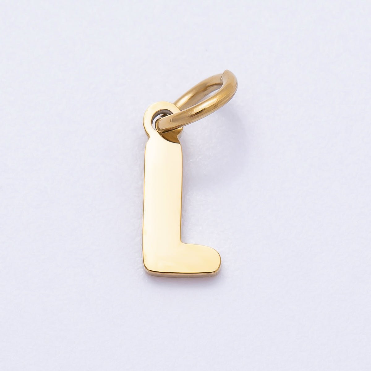 PVD Stainless Steel 10mm Plain Alphabet Letter Mini Charm A-Z | Charms-00667 ~ Charms-00692