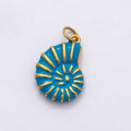 PVD Stainless Steel 19mm Pink Enamel Conch Sea Shell Charm | Charms-00798
