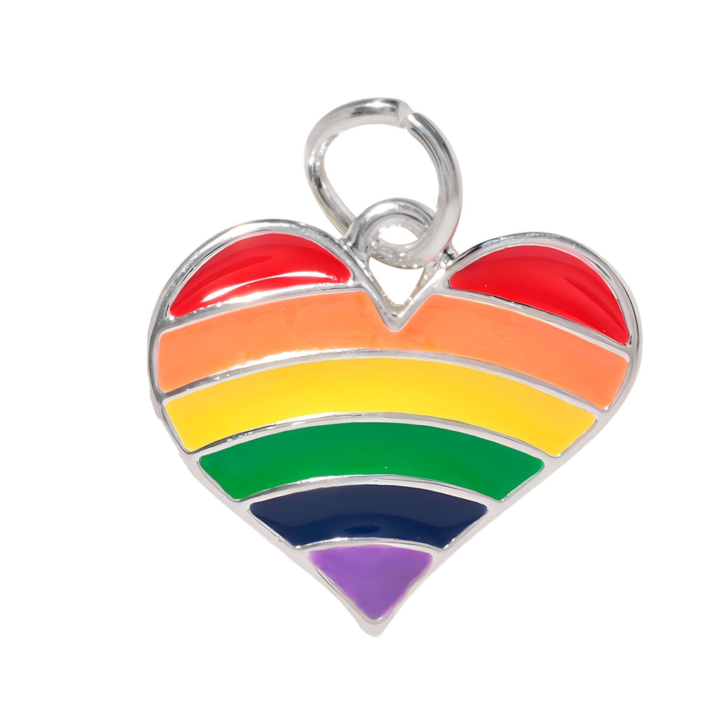 5/10/25/100 Bulk Rainbow Heart Gay Pride Charms
