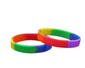 5/25/50/100 Bulk Rainbow Silicone Bracelets