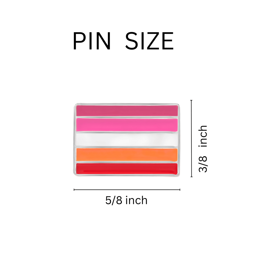 5/10/25/100 Lesbian Sunset Flag Pins