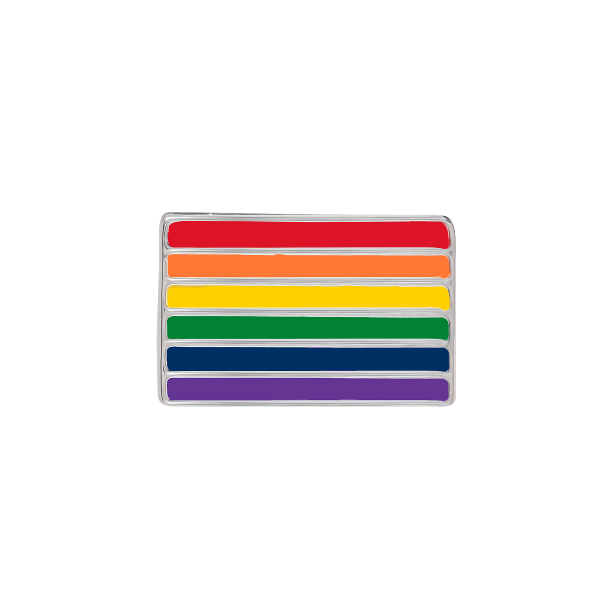 5/10/25/100 Rectangle Rainbow Flag Pins