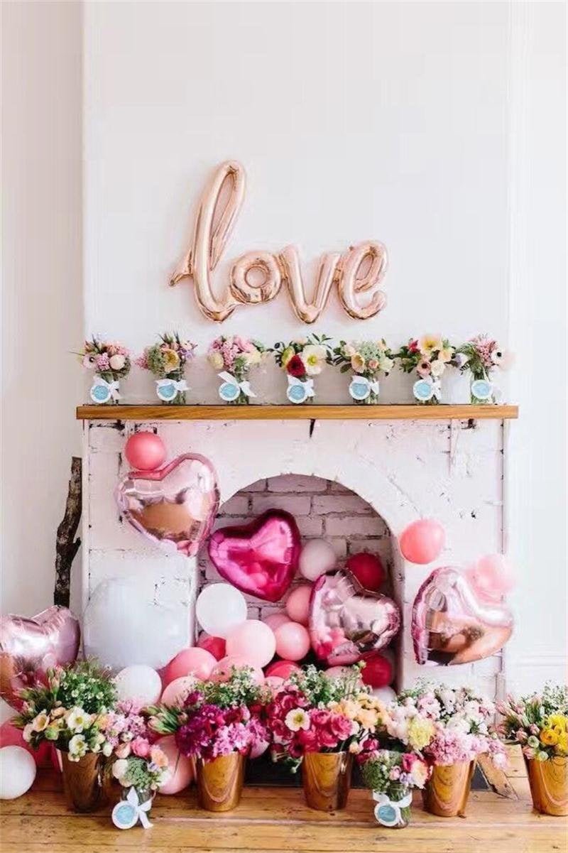 Rose Gold Love Foil Mylar Balloon