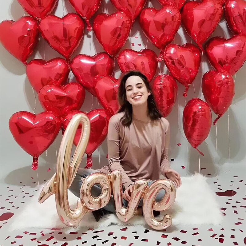 Rose Gold Love Foil Mylar Balloon