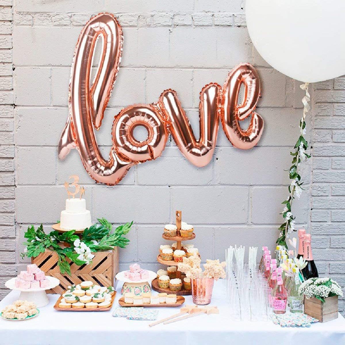 Rose Gold Love Foil Mylar Balloon