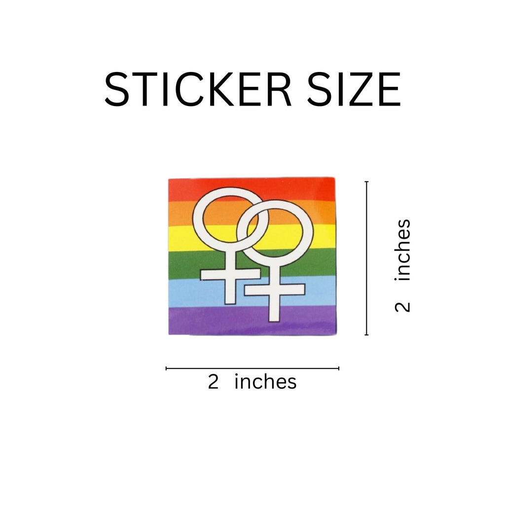 250 Same Sex Female Symbol Stickers (250 per Roll)