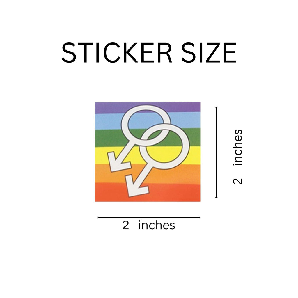 250 Same Sex Male Symbol Stickers (250 per Roll)