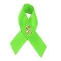 1/25/100/500 Bulk Satin Lime Green Awareness Ribbon Pins