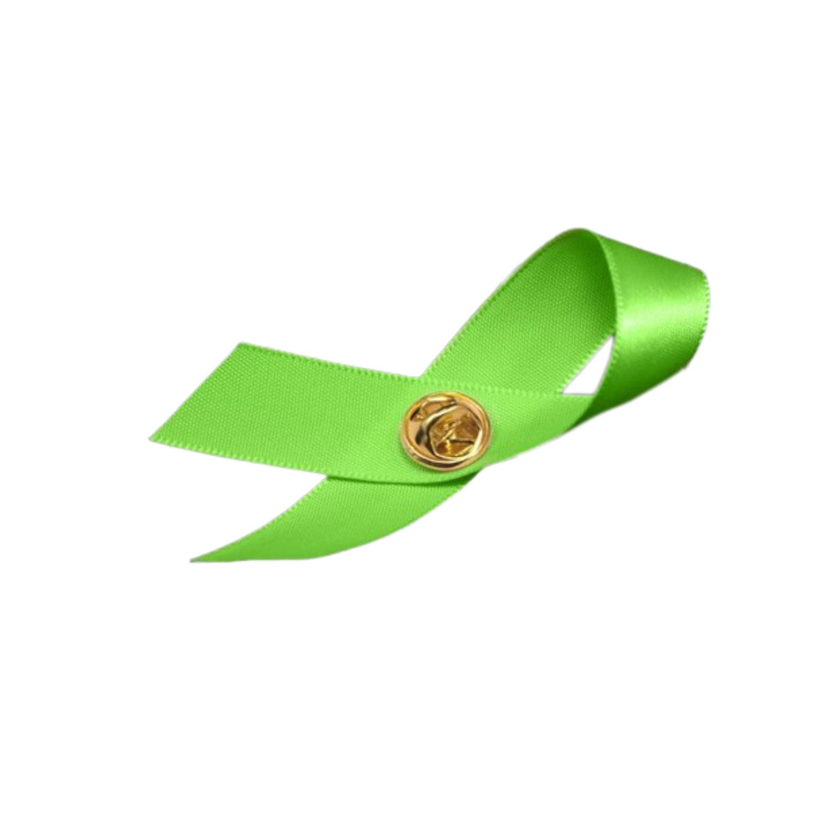 1/25/100/500 Bulk Satin Lime Green Awareness Ribbon Pins