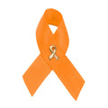 1/25/100/500 Bulk Satin Orange Ribbon Awareness Pins