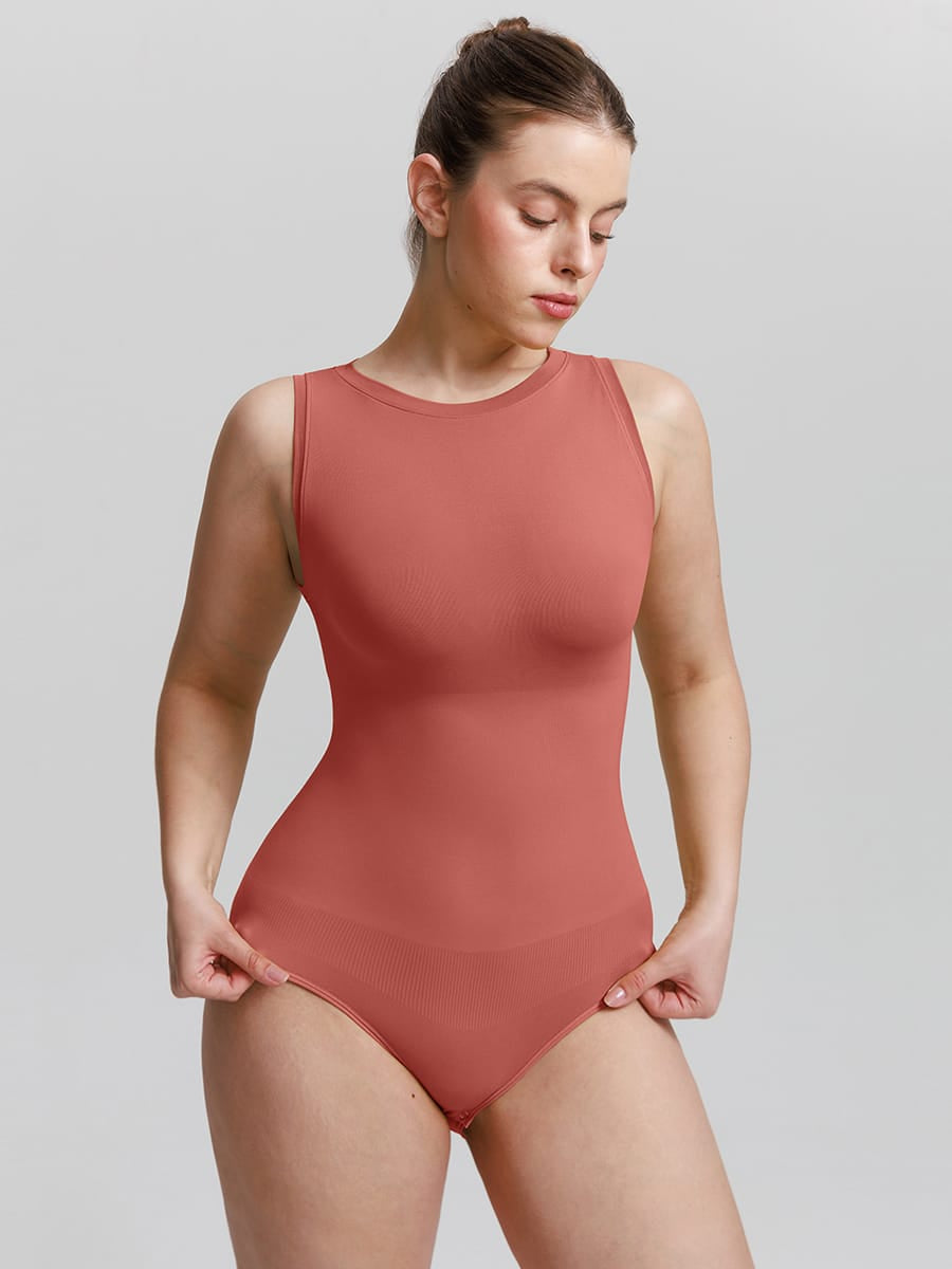 Buttery-Soft Seamless Scoop-Neck Tummy Control Bodysuit