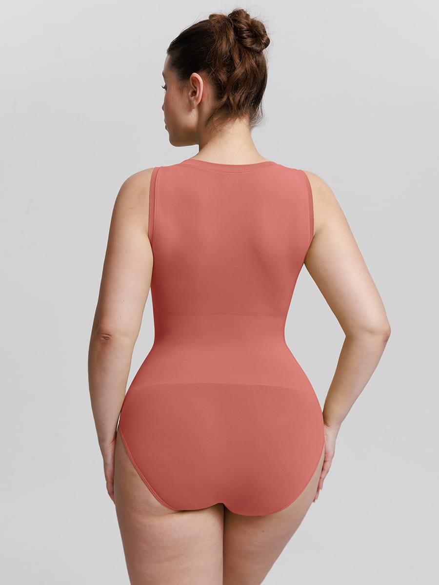 Buttery-Soft Seamless Scoop-Neck Tummy Control Bodysuit