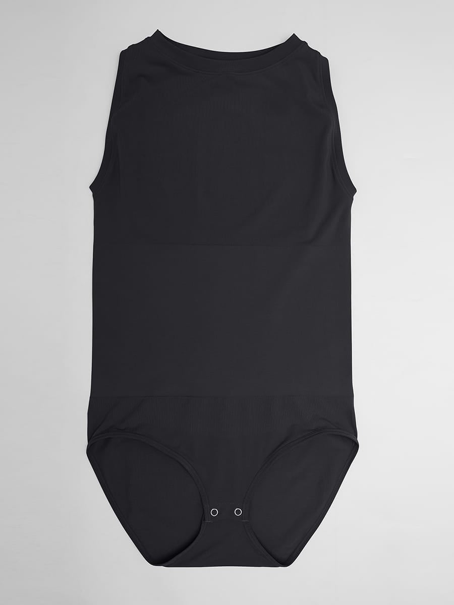 Buttery-Soft Seamless Crew-Neck Tummy Control Bodysuit