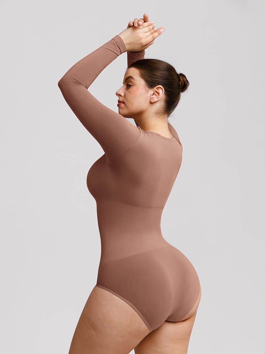 Buttery-Soft Seamless Scoop-Neck Tummy Control Brief Bodysuit