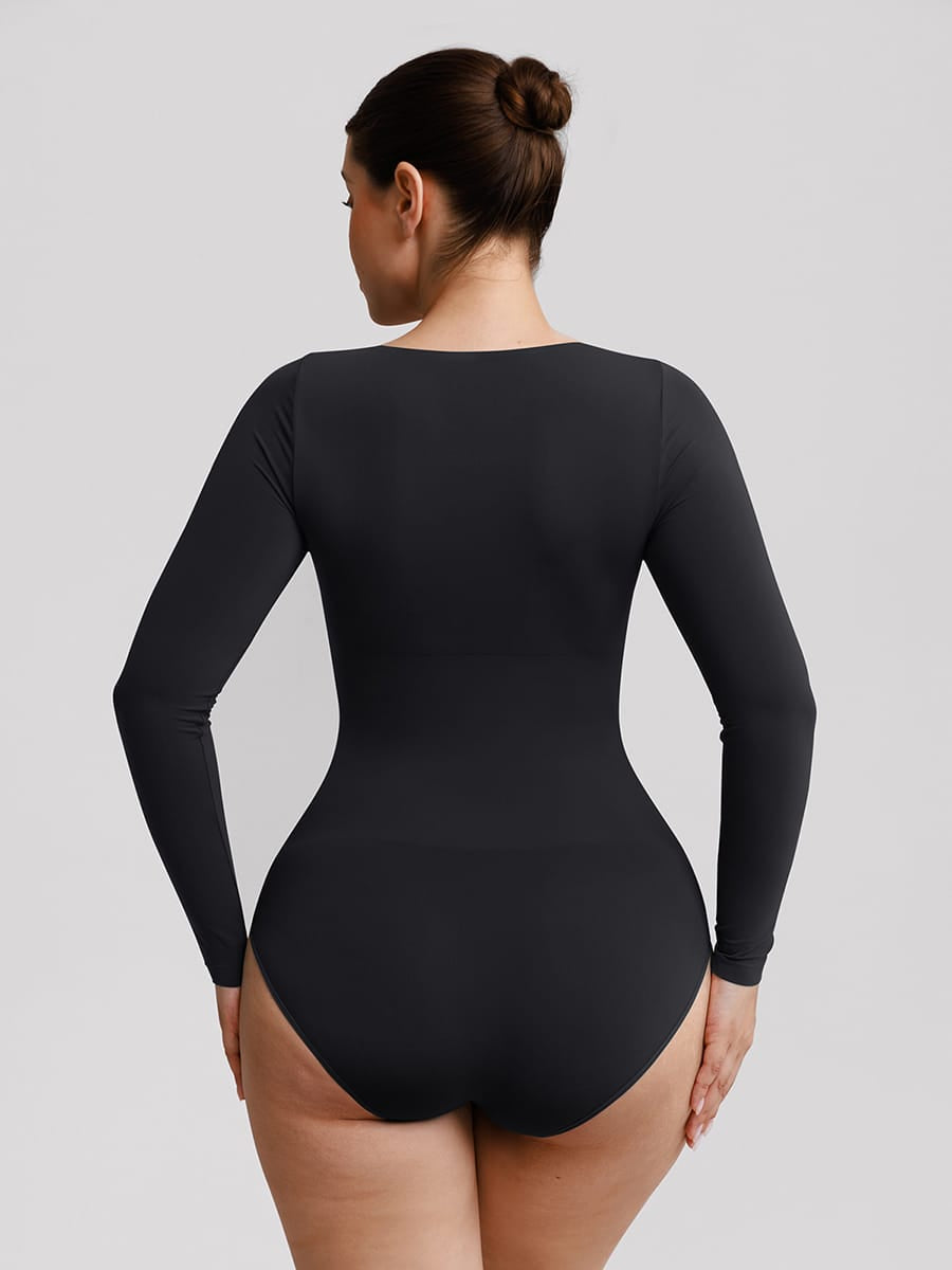 Buttery-Soft Seamless Scoop-Neck Tummy Control Brief Bodysuit