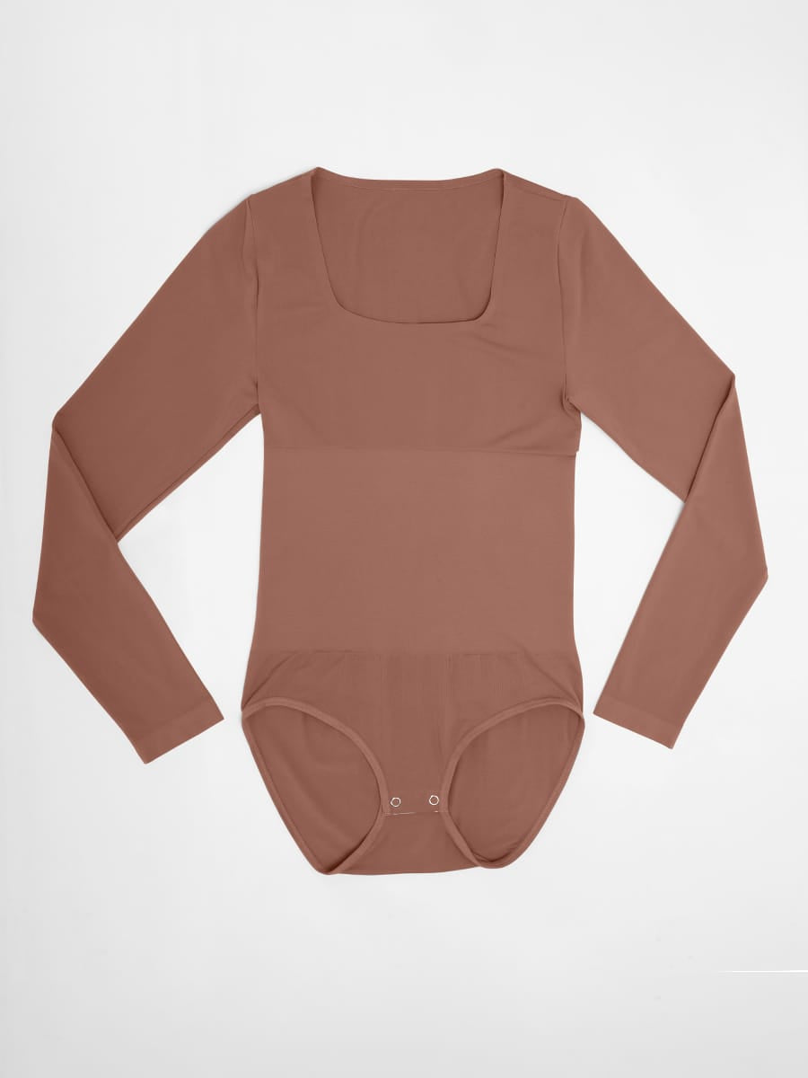 Buttery-Soft Seamless Scoop-Neck Tummy Control Brief Bodysuit