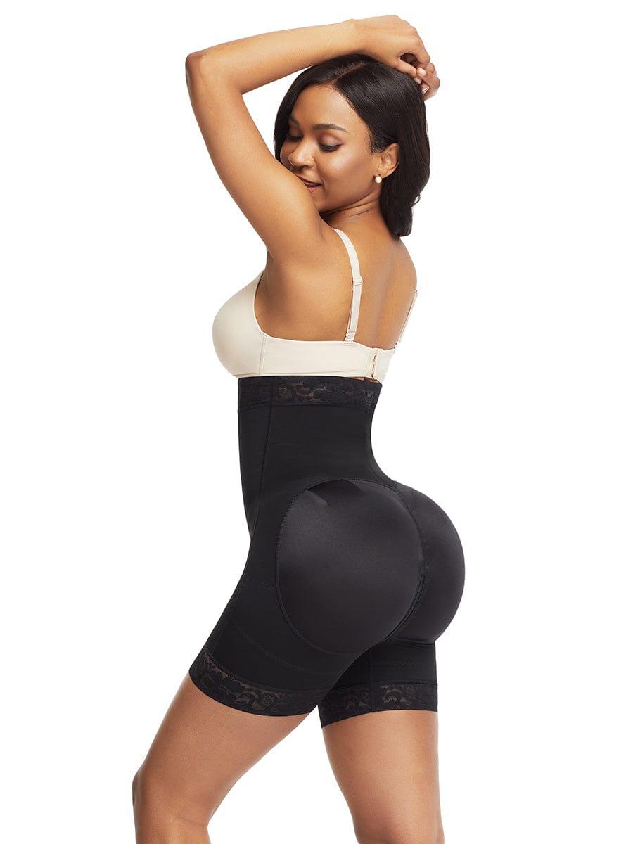 Lace-Trim High-Waist Shaper Shorts