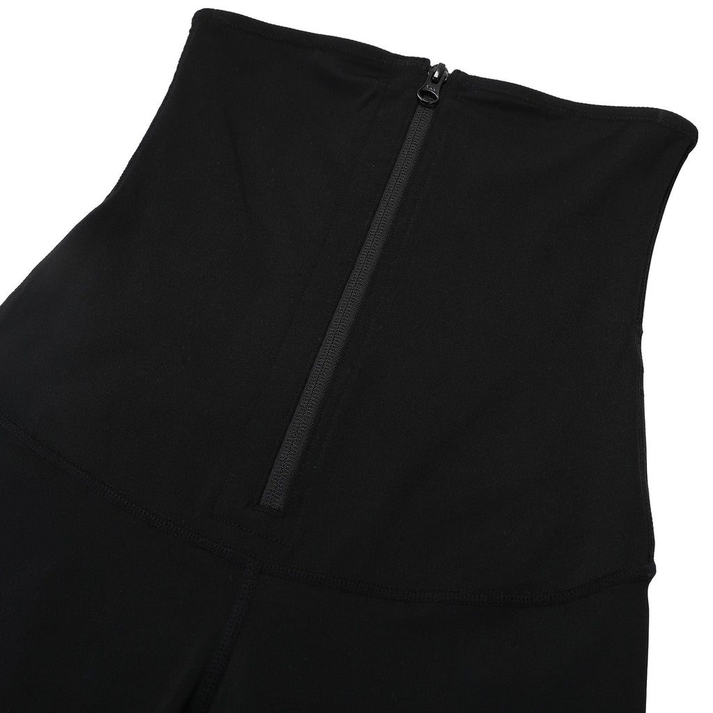 Black 2-in-1 Zip Waist Trainer Shaping Leggings