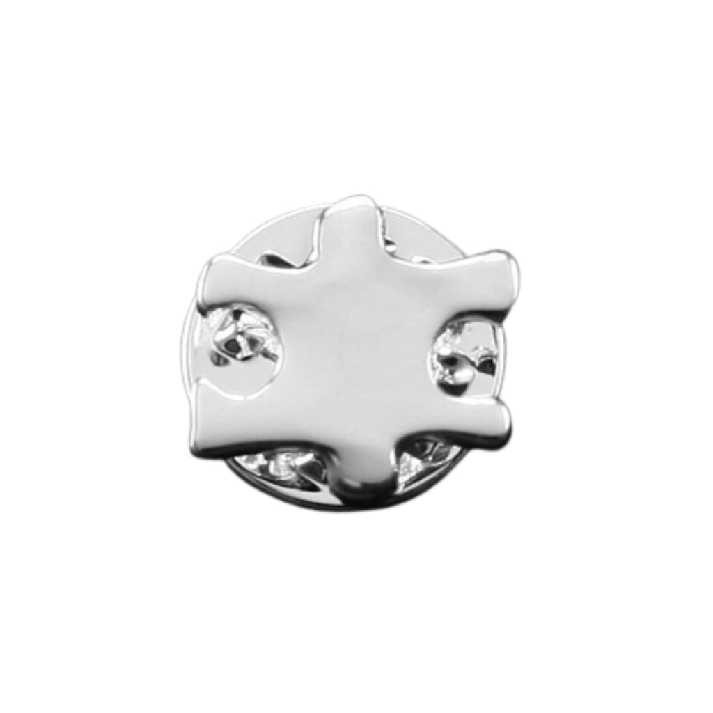 5/10/25/100 Bulk Small Silver Autism Awareness Puzzle Lapel Pins