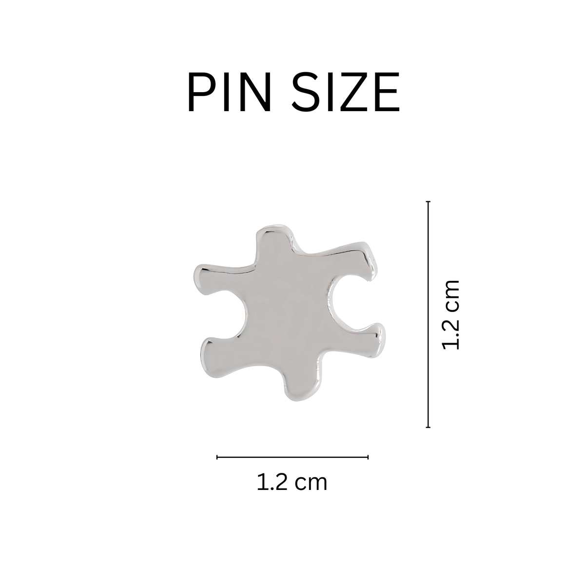 5/10/25/100 Bulk Small Silver Autism Awareness Puzzle Lapel Pins