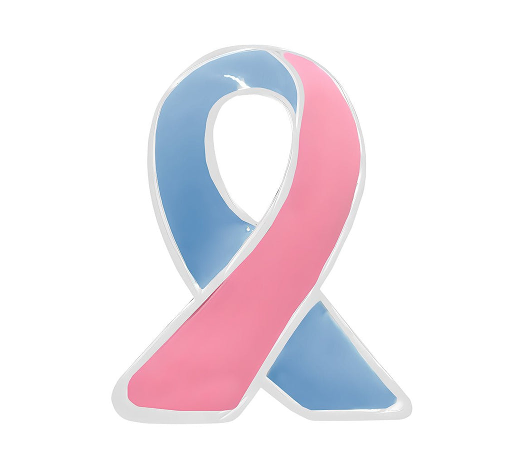 10/25/50/100 Small Pink & Blue Ribbon Lapel Pins