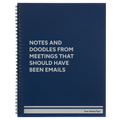 Personalized Notes and Doodles From Meetings Spiral Notebook (large) | Blue