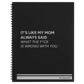 Personalized Mom Always Said Spiral Notebook (large) | Black