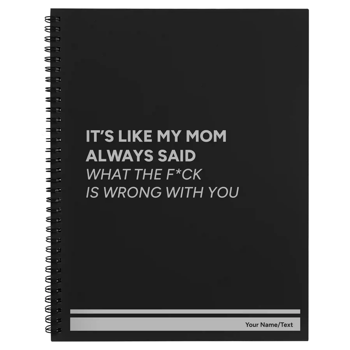 Personalized Mom Always Said Spiral Notebook (large) | Black