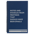 Personalized Notes and Doodles From Meetings Spiral Notebook (small) | Blue
