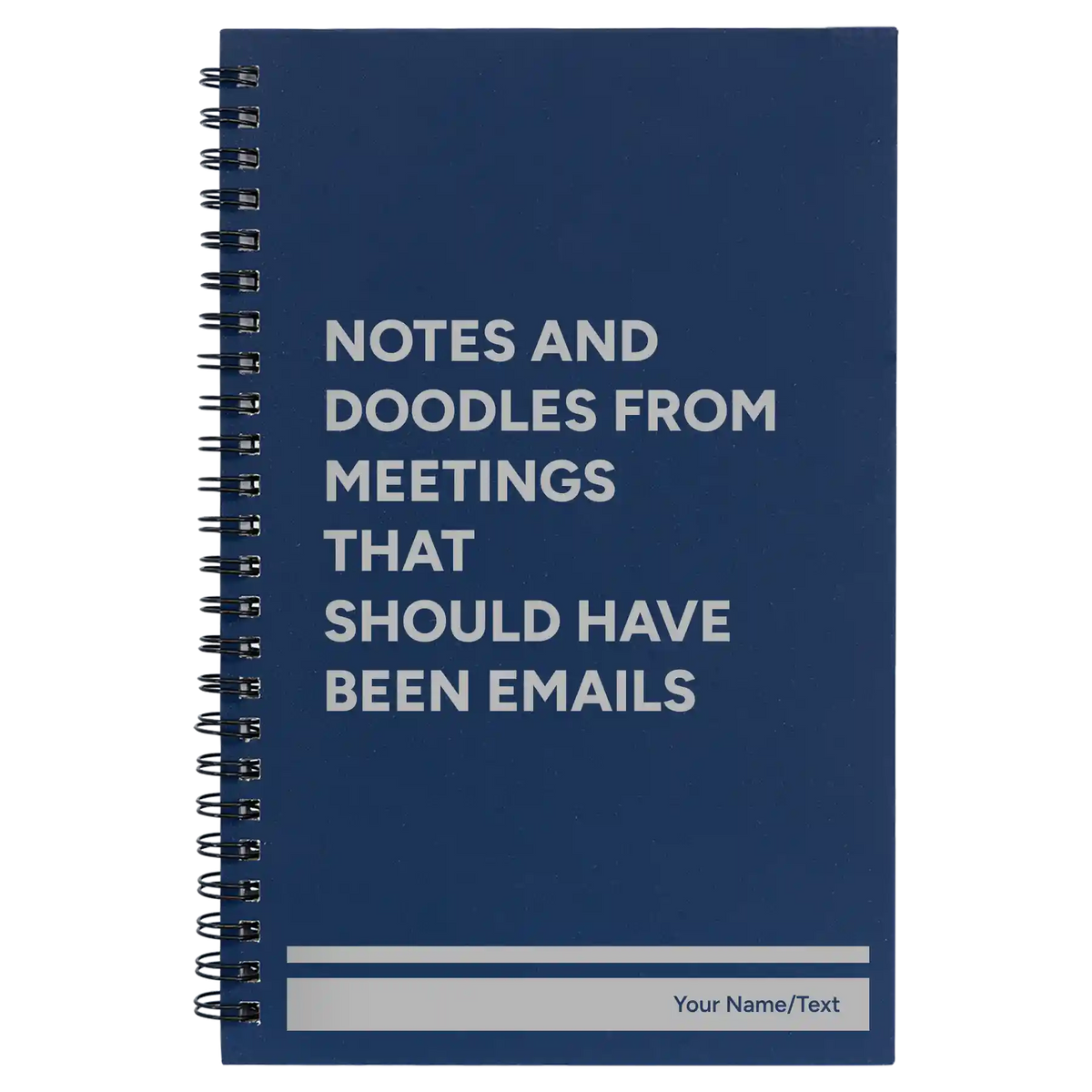 Personalized Notes and Doodles From Meetings Spiral Notebook (small) | Blue