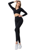 V-Neck Seamless Activewear Set (2-Piece)