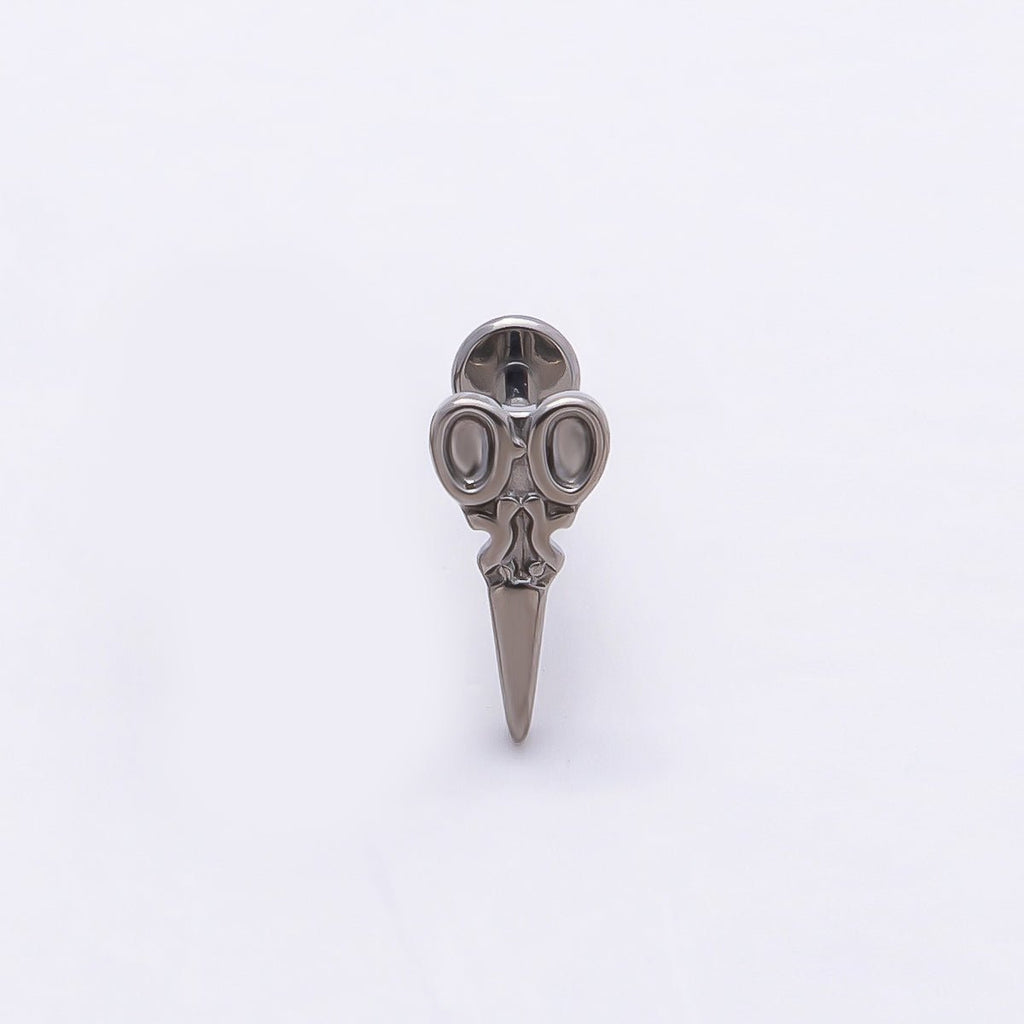 Titanium 10mm Hair Scissors Single Cartilage Piercing Flat Back Stud in Gold & Silver | BJ-00041 BJ-00042